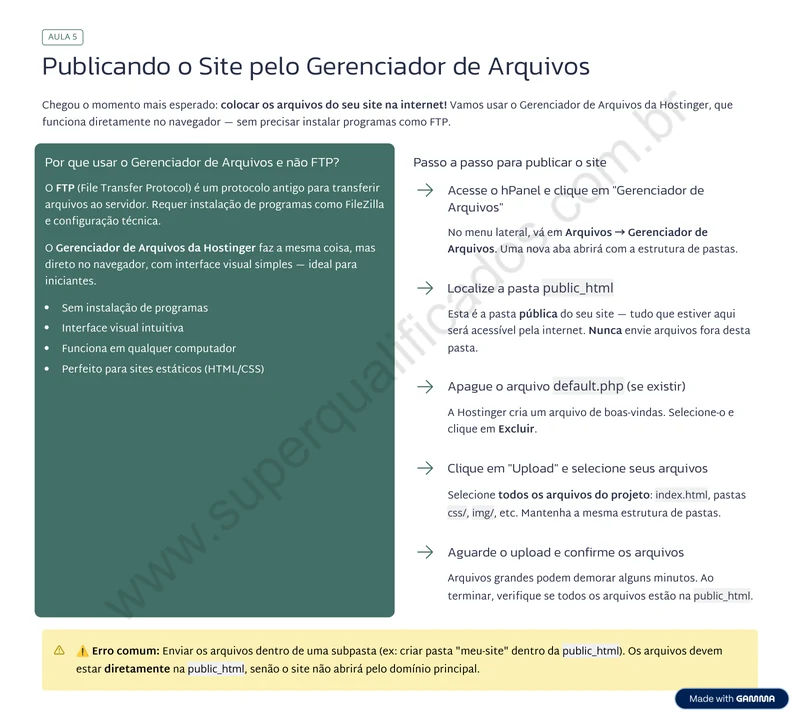 Página real da apostila: Do computador à internet